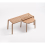 Bancs Doga Bench cappuccino et tabacco croisés