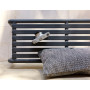 Banc Doga Bench antracite avec plaid