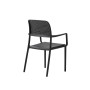 Fauteuil Bora antracite, vue de face