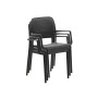 Fauteuils Bora antracite empilés