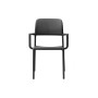 Fauteuil Bora antracite, de profil
