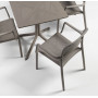 Fauteuil Bora tortora, détail du dossier