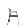 Fauteuil Costa antracite, de profil