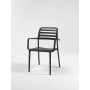 Fauteuil Costa antracite, vue de trois quarts