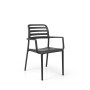 Fauteuil Costa antracite, vue de face