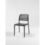 Chaise Costa Bistrot antracite, vue de trois quarts