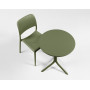 Chaise Riva Bistrot agave et table ronde, vue du ciel