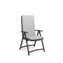 Fauteuil Darsena antracite avec coussin lino