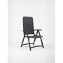 Fauteuil Darsena antracite, vue de face