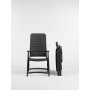 Fauteuil Darsena antracite, ouvert et plié