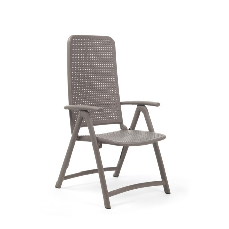 Fauteuil relax pliant Darsena Nardi, coloris tortora