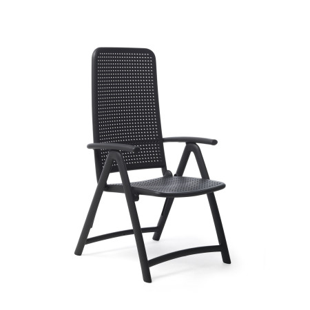 Fauteuil relax pliant Darsena Nardi, coloris antracite