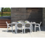Fauteuils Palma autour de la table Rio en terrasse