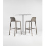 Tabourets Faro tortora et table haute
