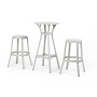 Tabourets Stack Maxi gesso et table haute