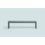 Banc Rio Bench Alu avec son coussin grigio, en terrasse