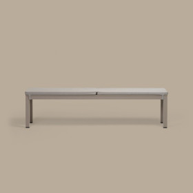 Coussin Rio Bench Nardi, toile Sunbrella® grigio, sur le banc Rio Bench Alu