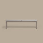 Coussin Rio Bench Nardi, toile Sunbrella® grigio, sur le banc Rio Bench Alu