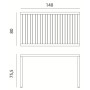 Dimensions, Table Cube 140x80 Nardi