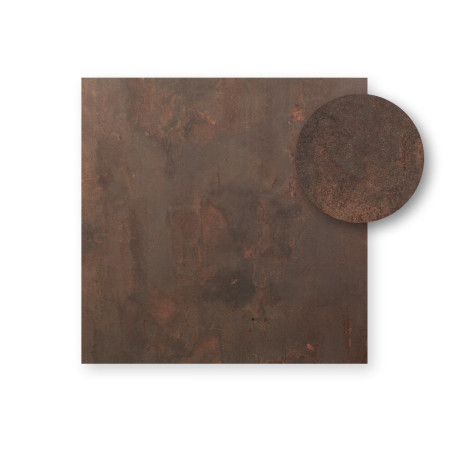Plateau stratifié HPL 80x80 cm Nardi, finition Corten