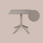 Table CLIP 80 Nardi, vue de trois quarts