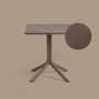 Table CLIP Mat 70 Nardi, vue de trois quarts