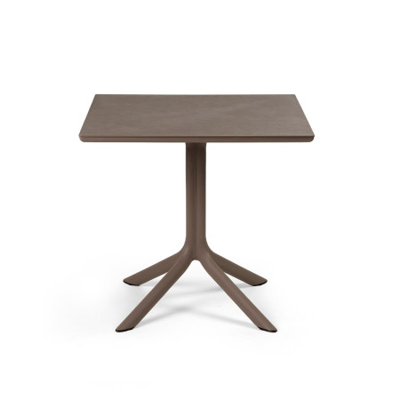 Table CLIP Mat 80 Nardi, coloris tabacco