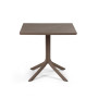 Table CLIP Mat 80 Nardi, coloris tabacco