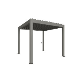 Pergola Biohort 3 x 3, vue de trois quarts sur fond blanc