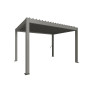 Pergola Biohort 4 x 3, vue de trois quarts sur fond blanc