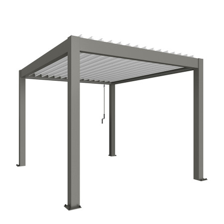Pergola Biohort 3 x 3,5, vue de trois quarts sur fond blanc