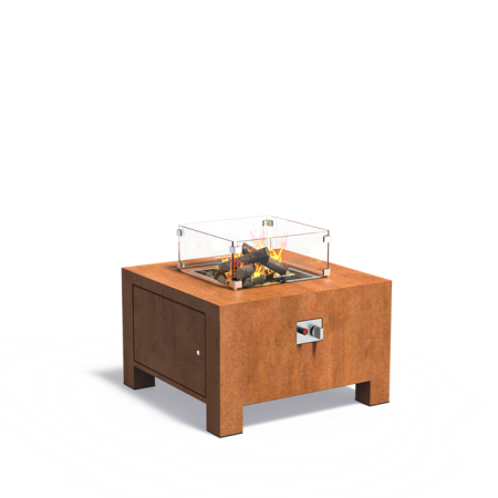 Table de salon avec foyer au gaz