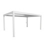 Pergola Biohort 5 x 3,5, cadre blanc, lamelles argent