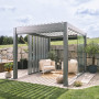 Pergola Biohort 4 x 3,5, gris quartz métallique, en situation
