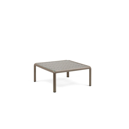 Table basse KOMODO plateau verre Nardi, structure tortora