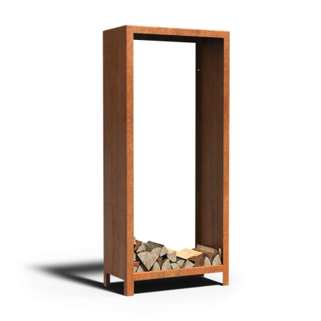 Etagère range bûches de jardin corten 80x180 - ME