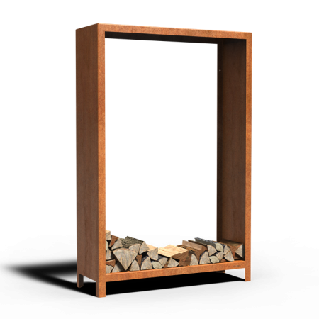Etagère range bûches de jardin corten 120x180 - ME