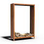 Etagère range bûches de jardin corten 120x180 - ME
