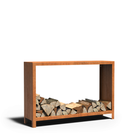 Etagère range bûches de jardin corten 100x150 - ME