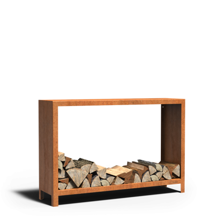 Etagère range bûches de jardin corten 100x150 - ME