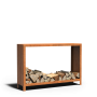 Etagère range bûches de jardin corten 100x150 - ME