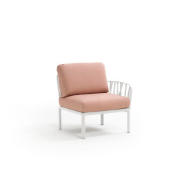 Élément terminal KOMODO Nardi, structure bianco · tissu Rosa Quarzo