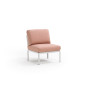 Élément central KOMODO Nardi, structure bianco · tissu Rosa Quarzo
