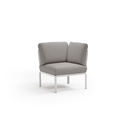 Élément d’angle KOMODO Nardi, structure bianco · tissu Grigio