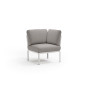 Élément d’angle KOMODO Nardi, structure bianco · tissu Grigio
