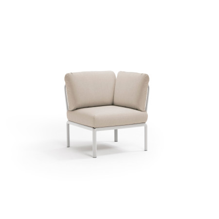 Élément d’angle KOMODO Nardi, structure bianco · tissu Tech Panama