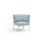 Élément d’angle KOMODO Nardi, structure bianco · tissu Ghiaccio Sunbrella®