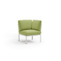 Élément d’angle KOMODO Nardi, structure bianco · tissu Avocado Sunbrella®