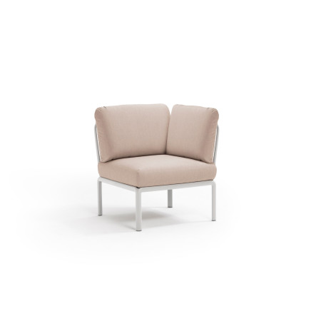 Élément d’angle KOMODO Nardi, structure bianco · tissu Canvas Sunbrella®