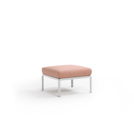 Pouf KOMODO Nardi, structure bianco · tissu Rosa Quarzo